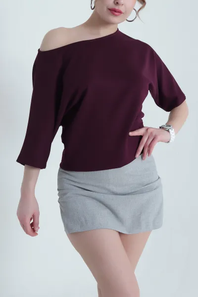 Mor Yarasa Kol Oysho Kadın Bluz 438643
