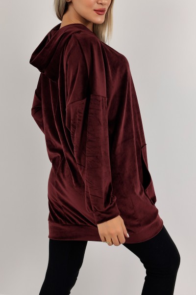Mor Yeni Sezon Kadife Tunik Sweat 133945