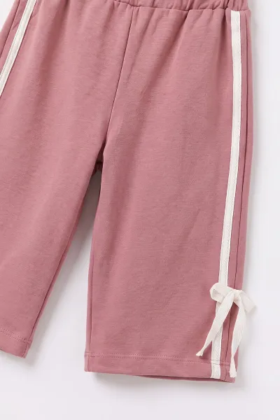Mürdüm (1-4 Yaş) Princess Nakışlı Kapüşonlu Sweatli  2 İp Kız Çocuk&Bebek 2'li Takım 495243