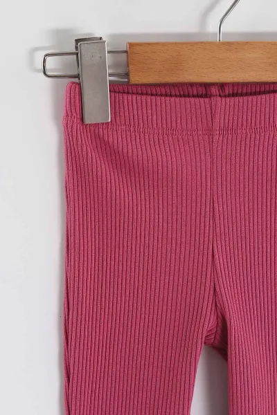 Mürdüm (2-10 Yaş)   Fitilli Paça Fırfırlı Kız Çocuk Tayt 460238