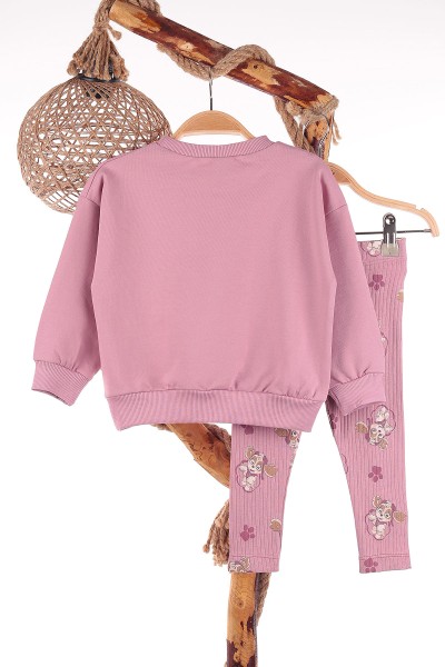 Mürdüm (2-5 Yaş) Skye Köpek Baskılı Oversize Kesim Kız Çocuk Takım 144537