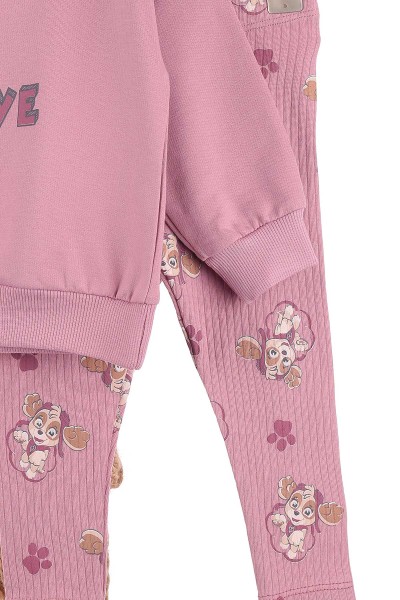 Mürdüm (2-5 Yaş) Skye Köpek Baskılı Oversize Kesim Kız Çocuk Takım 144537
