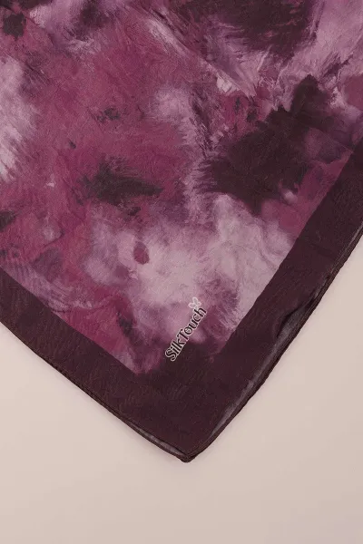 Mürdüm 98X98 Cm Desenli Dijital Kraş Eşarp 444468