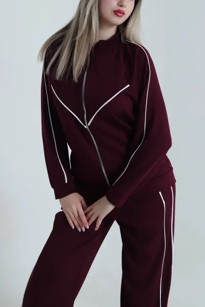 Mürdüm Biyeli Reglan Kol Modal Kadın İkili Takım 488423