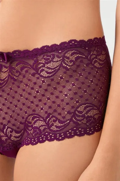 Mürdüm CH4658 Transparan Dantelli Kadın Tanga Şort Külot 264807