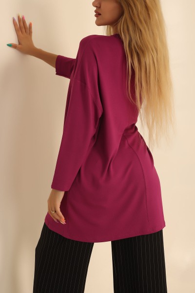 Mürdüm Çilek Kumaş Tunik 204123