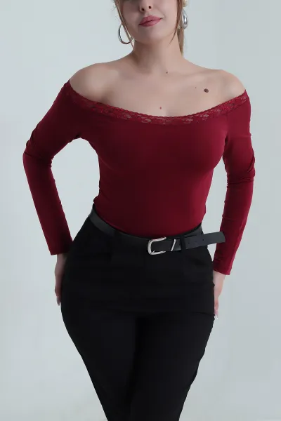 Mürdüm Dantelli Sandy Kadın Bluz 486981