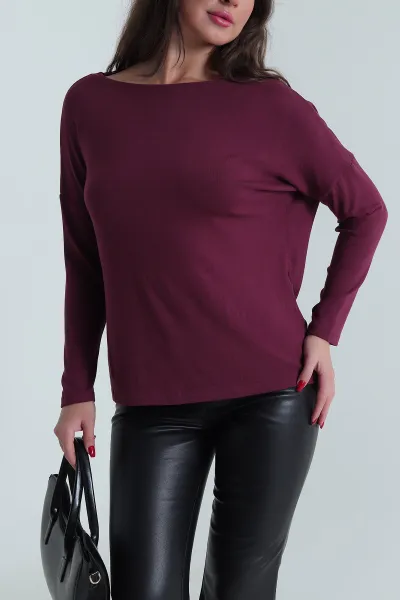 Mürdüm Dantelli Tasarım Kadın Viskon Bluz 489461
