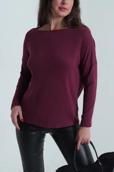 Mürdüm Dantelli Tasarım Kadın Viskon Bluz 489461
