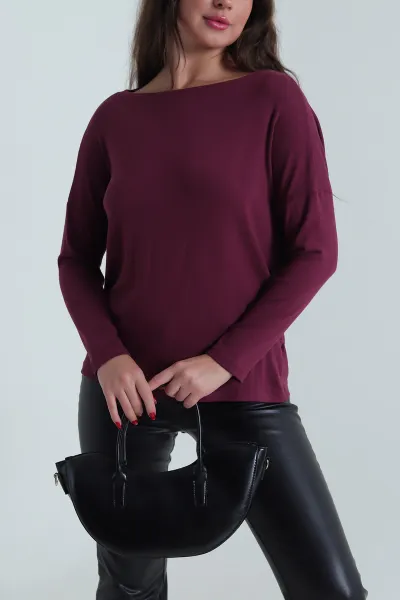 Mürdüm Dantelli Tasarım Kadın Viskon Bluz 489461