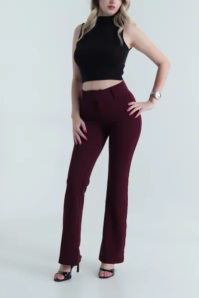 Mürdüm İspanyol Paça Venedik Kadın Pantolon 462968