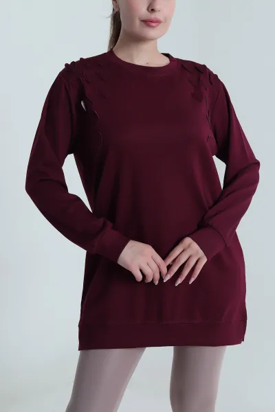 Mürdüm Kalp Detay Oysho Kadın Tunik 484734