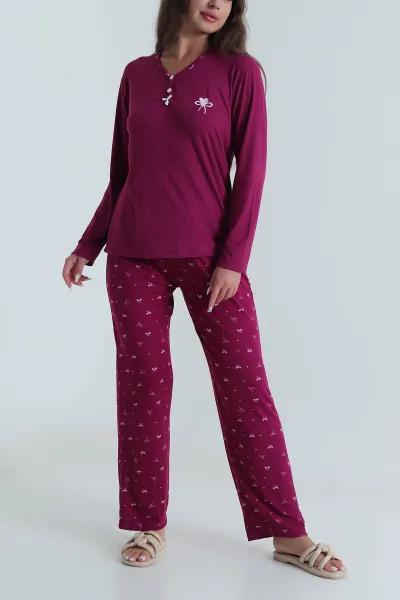 Mürdüm Milan Soft Fiyonklu Kadın Pijama Takımı 488924