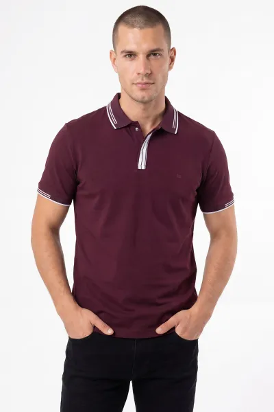 Mürdüm Oysho Kumaş Polo Yaka Erkek Tişört 462539