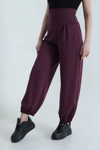 Mürdüm Paça Lastikli Oysho Kadın Pantolon 437907
