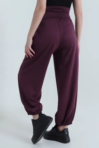 Mürdüm Paça Lastikli Oysho Kadın Pantolon 437907