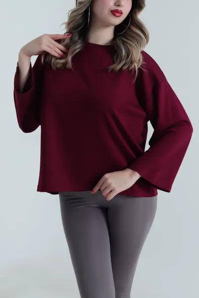 Mürdüm Rahat Kalıp Oysho Kadın Bluz 496899