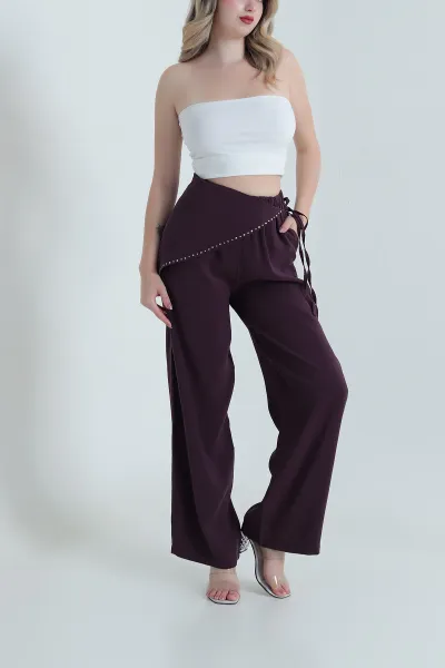 Mürdüm Suwet Modal Kumaş Kadın Pantolon 467095