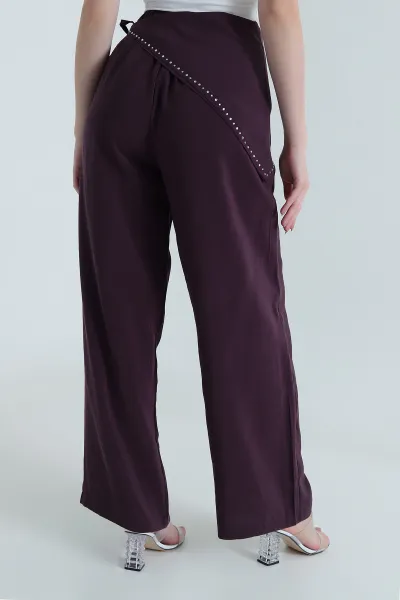 Mürdüm Suwet Modal Kumaş Kadın Pantolon 467095