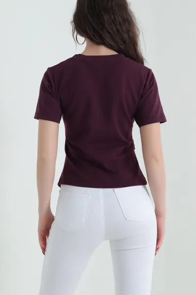 Mürdüm Tokalı Ribana Kadın Bluz 432978