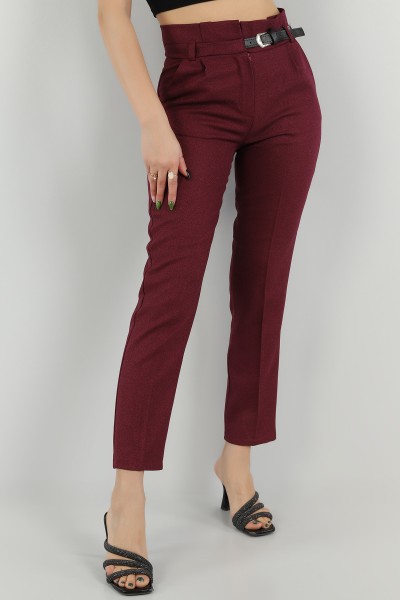 Mürdüm Yün Efek Pantolon -T 149038
