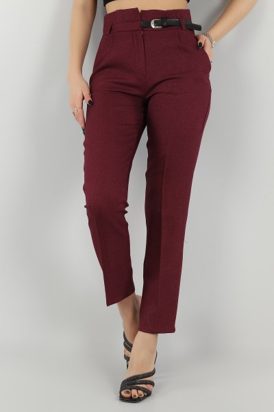 Mürdüm Yün Efek Pantolon -T 149038
