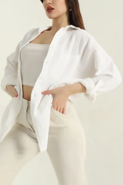 muslin-keten-tek-cep-kadin-gomlek-350771