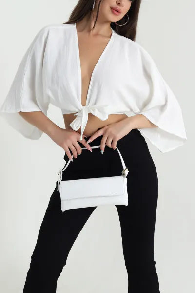 Müslin Kumaş Bağlamalı Bolero 467485