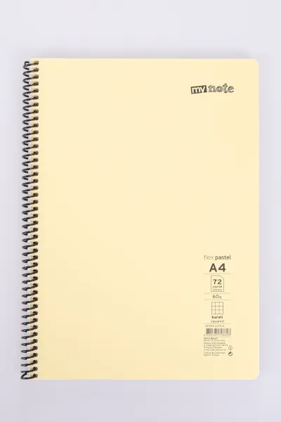 Mynote Flex 72 Yaprak Pastel Kareli Telli Tello Metod Defter 478409