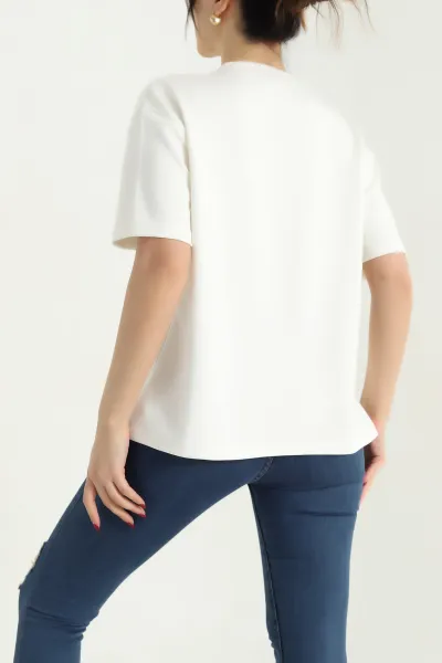 Nakış Detay Modal Kumaş Bluz 340733