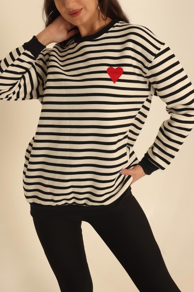 Nakışlı İçi Şardonlu Sweat 204861
