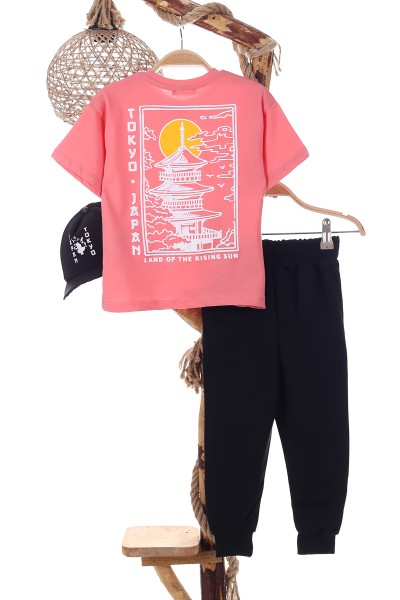 Nar Çiçeği (3-7 Yaş) Tokyo Baskılı Erkek Çocuk Takım 165958