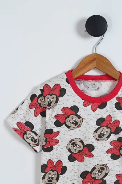Nar Çiçeği (4-12 Yaş) Karakter Desenli Kısa Kol ve Şortlu Yazlık Kız Çocuk Pijama Takım 341036