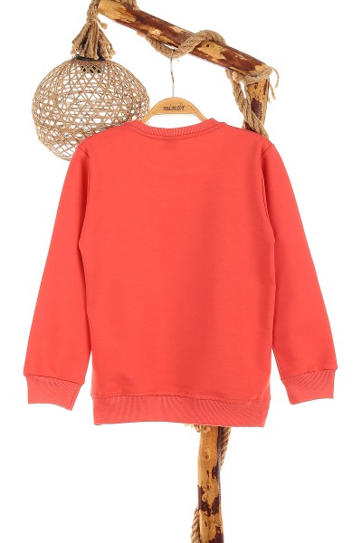 Nar Çiçeği (9-12 Yaş) Happy Baskılı Kız Çocuk Sweat 150988