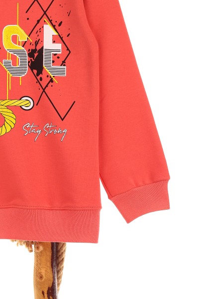 Nar Çiçeği (9-12 Yaş) Rose Baskılı Kız Çocuk Sweat 150961