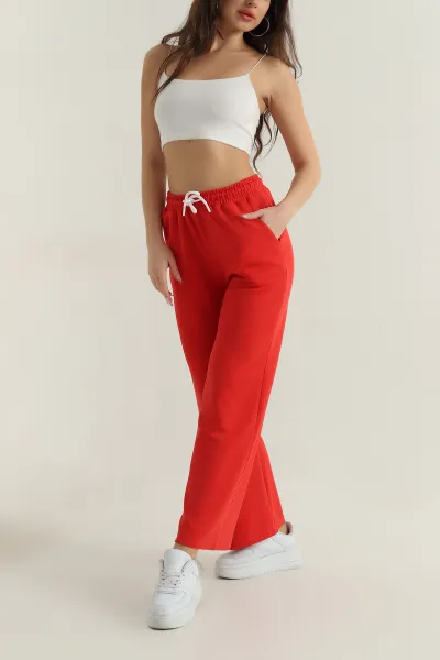 Nar Çiçeği Cepli Bel Lastikli Modal Kadın Pantolon 412534