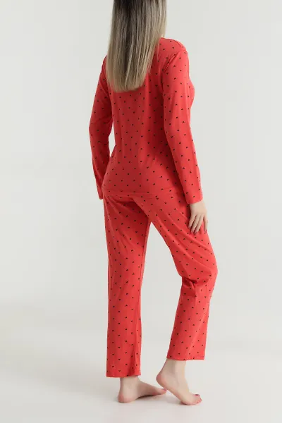 Nar Çiçeği Süprem Uzun Kol Kadın Pijama Takımı 493637