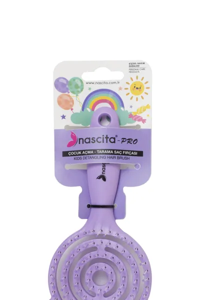 Nascita 3D Çocuk Saç Fırçası - Lila 233519