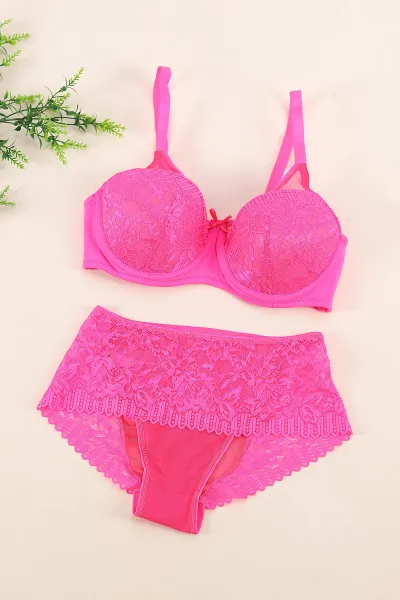 neon-fusya-dantel-islemeli-desteksiz-c-cup-sutyen-takim-374844