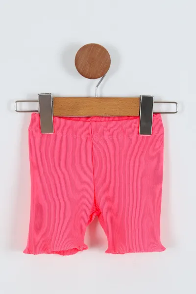 Neon Pembe (3-9 Ay) Kol Fırfırlı Fitilli Kız Bebek Takım 264720