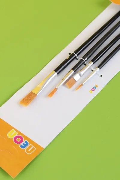 Neon Plus Fırça Seti Hkd-140 4'lü (Yağlı - Akrilik - Guaj) 284443