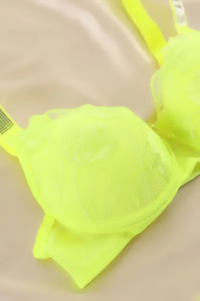 Neon Sarı İşlemeli Taş Askılı Destekli Sütyen Takımı 287617