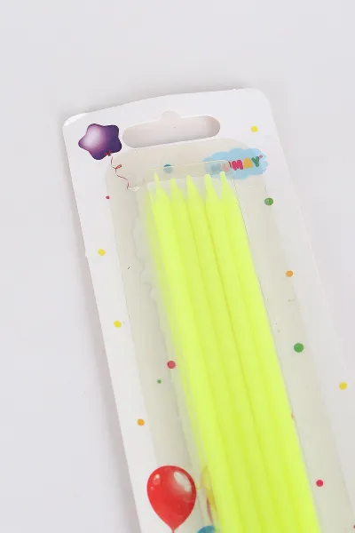 Neon Yeşil 15 Cm Mum 10'lu 347850