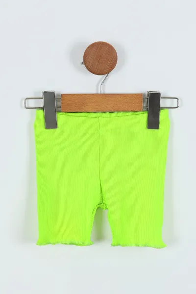 Neon Yeşil (3-9 Ay) Kol Fırfırlı Fitilli Kız Bebek Takım 264718