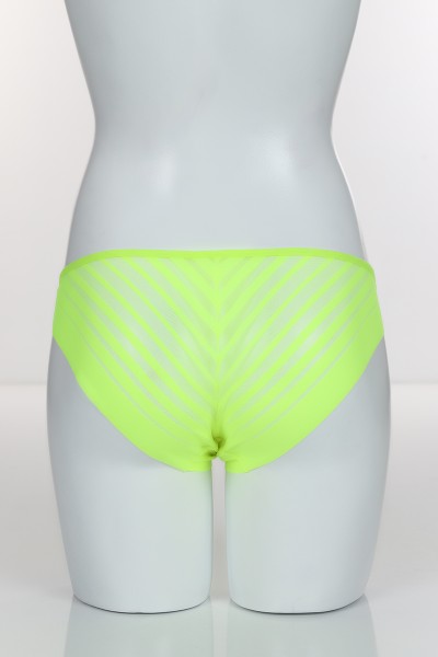 Neon Yeşil 3687 Bikini Ön Arka Transparan Bant Külot 102371