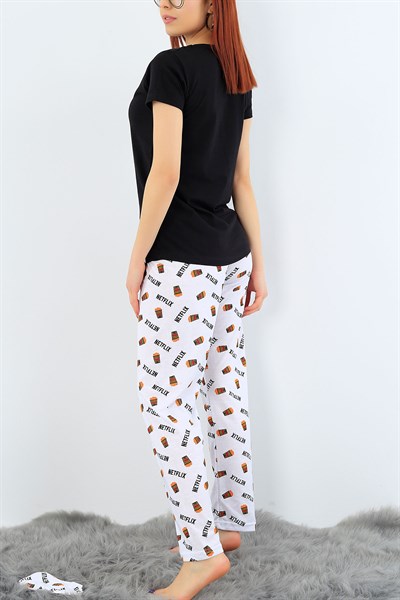 Netflix Baskılı Bayan Pijama Takımı 31384