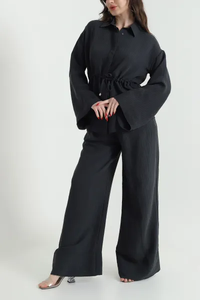 Oversize Çizgili Kadın İkili Takım 444293