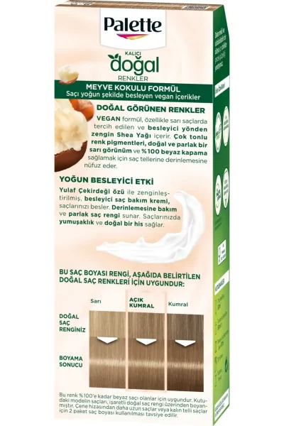 Palette Kalıcı Doğal Renkler 8-0 Bal Köpüğü Saç Boyası Shea Yağı & Yulaf Çekirdeği Özü ile 275434