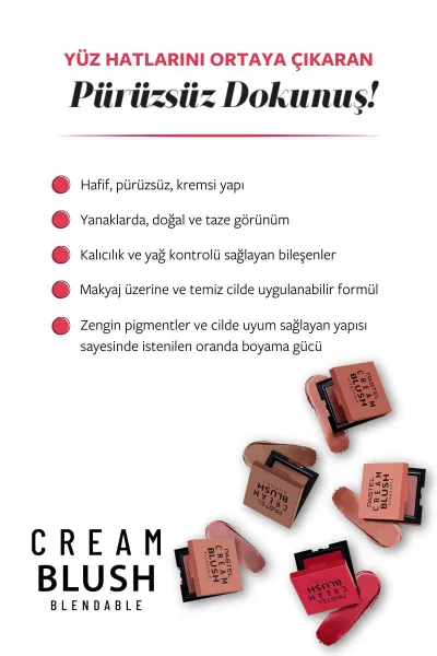 Pastel Cream Blush - Krem Allık 48 Romance 250710