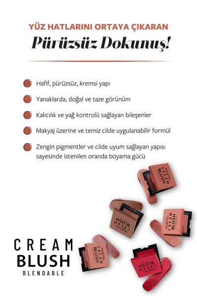 Pastel Cream Blush - Krem Allık 49 Heavenly 250711
